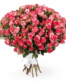 Букет 15 кустовых роз Фаер воркс