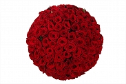 Букет 101 красная роза в шляпной коробке