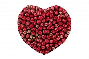 Композиция Весеннее вдохновение в шляпной коробке сердце (макси), красная