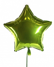 Воздушный шар "Зеленая звезда", фольга