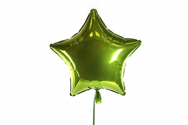 Воздушный шар "Зеленая звезда", фольга