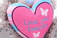 Мишка с сердцем "Love you forever"