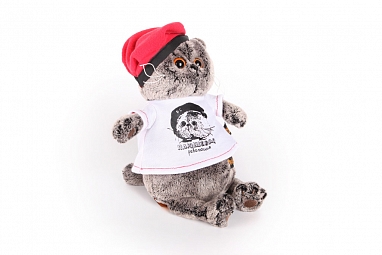Кот Басик в футболке с принтом "Плюшевая революция"