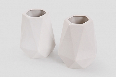 Набор керамических ваз MiniKin (белый)